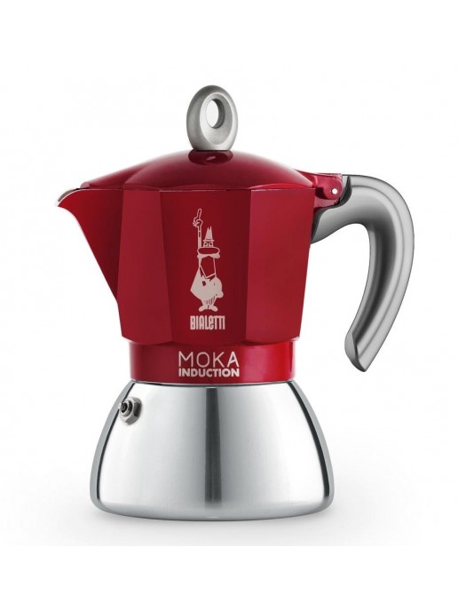 Гейзерная кофеварка Bialetti New Moka Induction Red (6 порций)