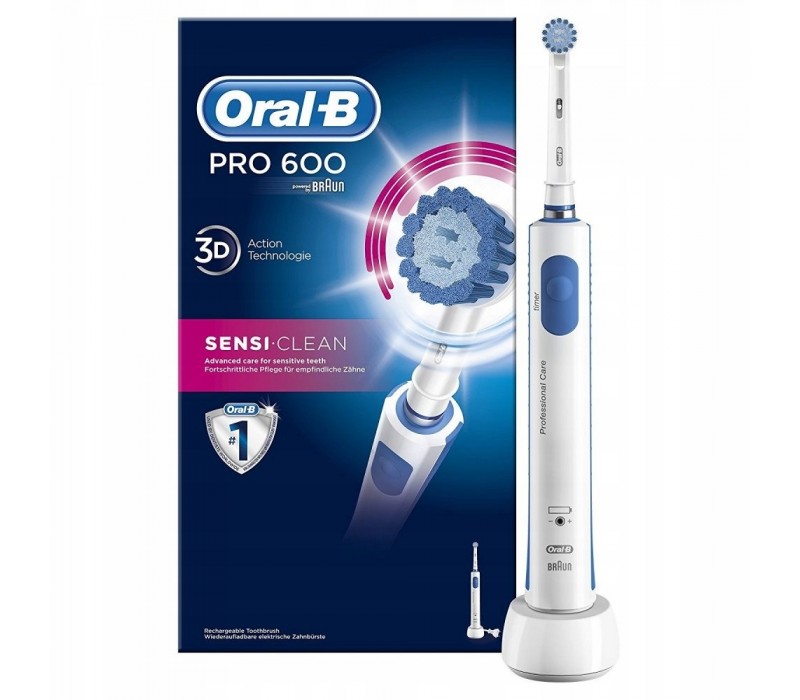 Электрическая зубная щетка Oral-B Pro 600 Sensi Clean D16.513.1